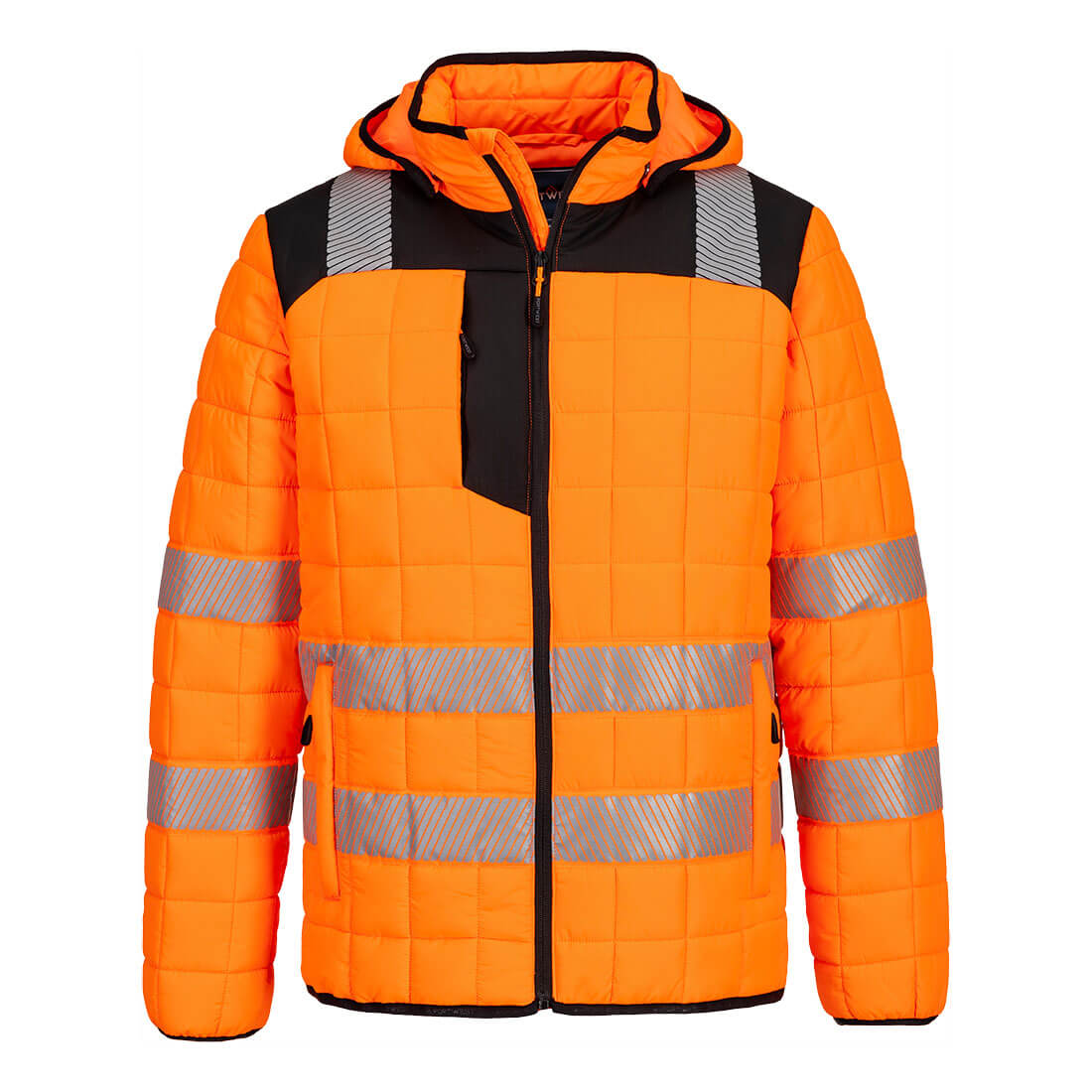 Chaqueta PW3 Hi-Vis Square Baffle Naranja/Negro - Portwest T165