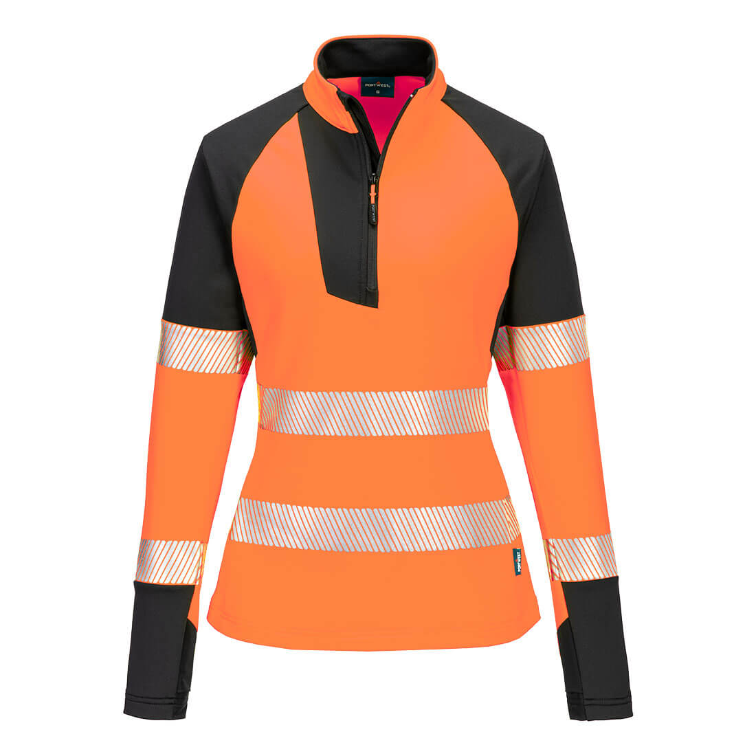Sweat Haute Visibilité PW3 avec Fermeture Éclair 1/4 pour Femme Vetonek