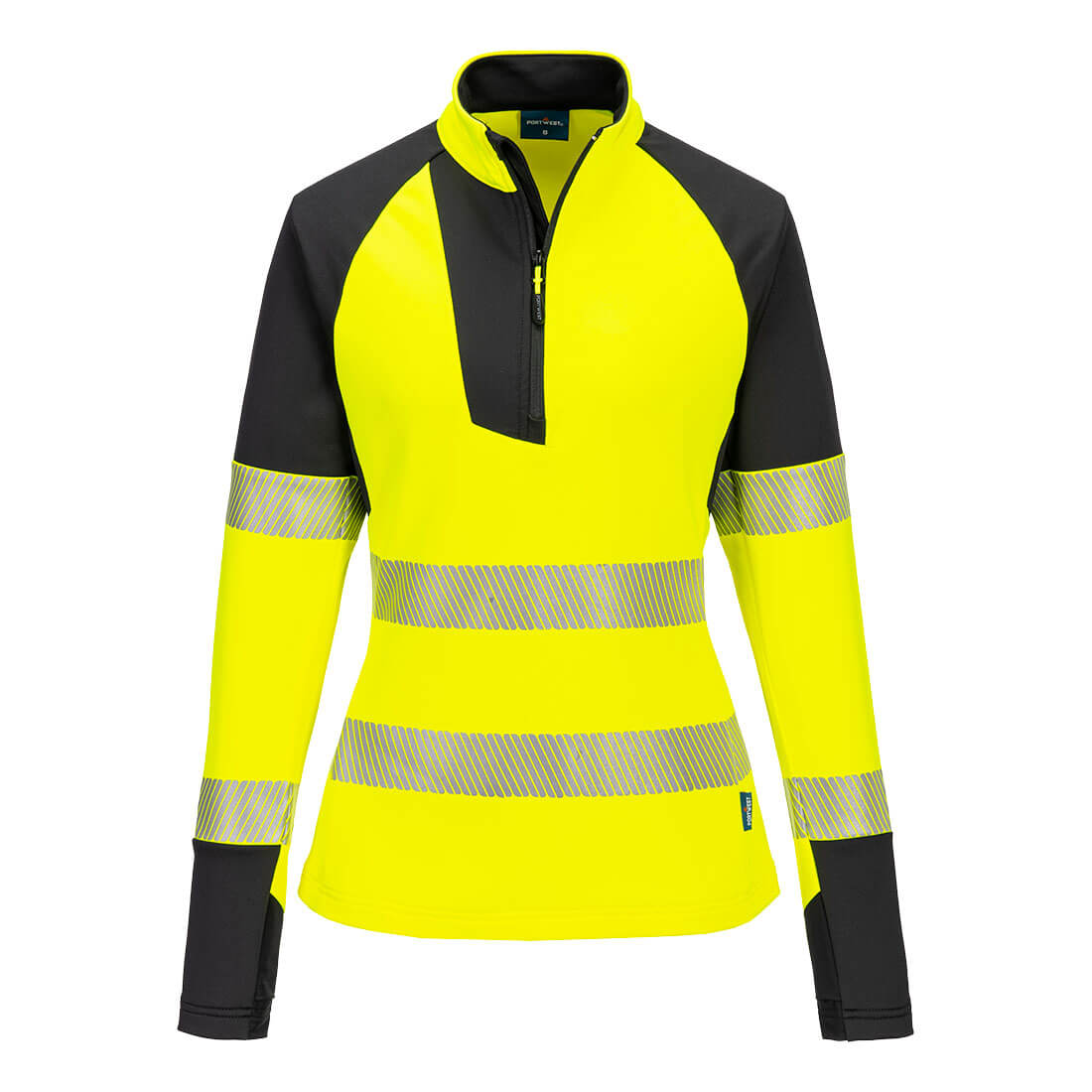 Sweat Haute Visibilité PW3 avec Fermeture Éclair 1/4 pour Femme Vetonek