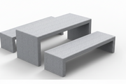 Mesa hormigon KUBE Gris - Vetonek