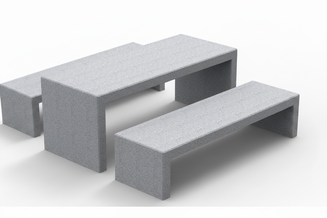 Mesa hormigon KUBE Gris - Vetonek