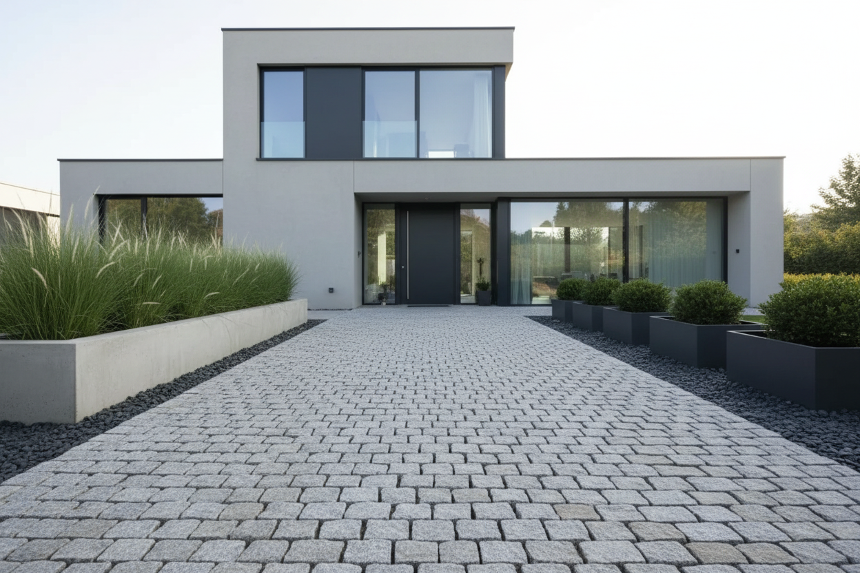 pavés en granit rustique pour jardin