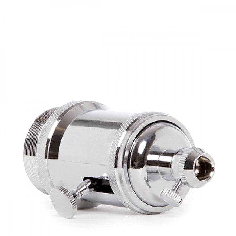 Portalámparas E27 Cobre Baquelita- Interruptor Rotativo, Color Cromo — Vetonek (2)