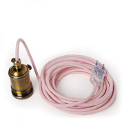 Pendel E27 Cable 5000mm Rojo 3 X 0,75 Portalámparas Interruptor Rotativo Latón - Enchufe — Vetonek
