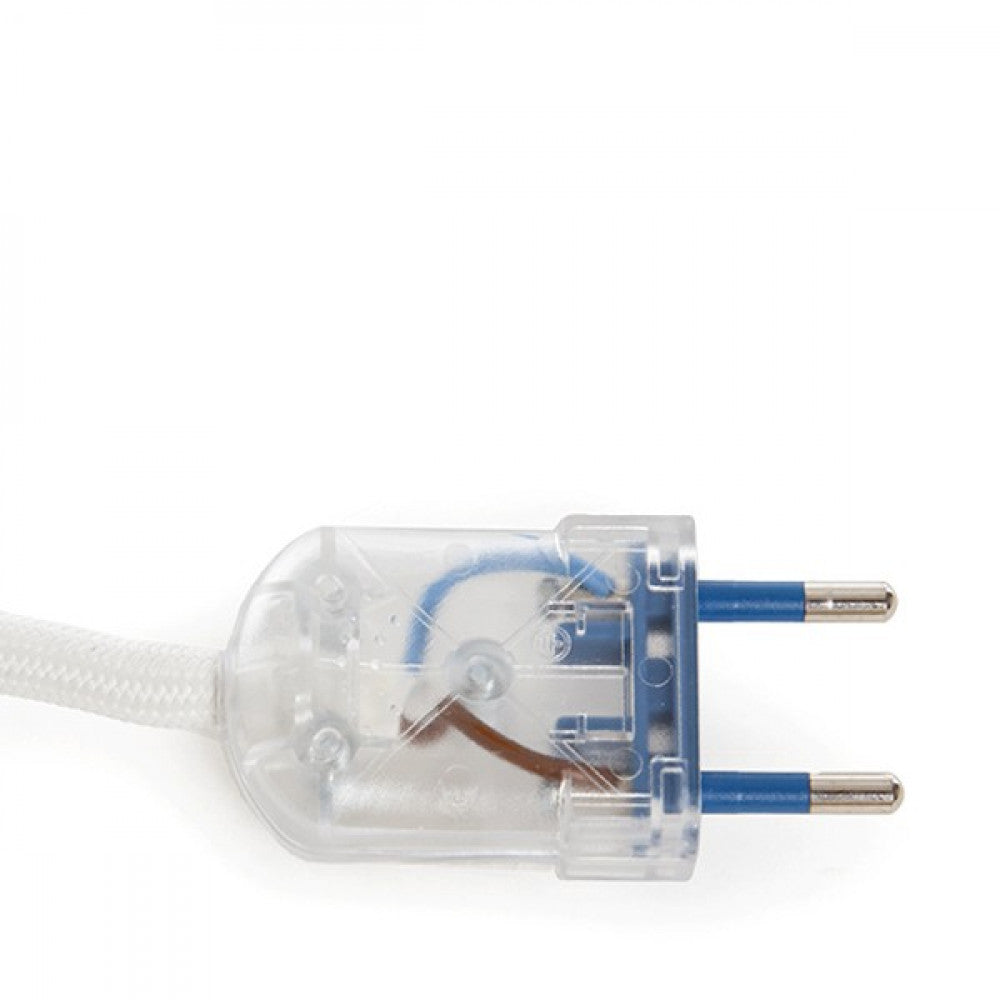 Pendel E27 Cable 5000mm Blanco 3 X 0,75 Portalámparas Interruptor Rotativo Cobre - Jaula - Enchufe — Vetonek (3)