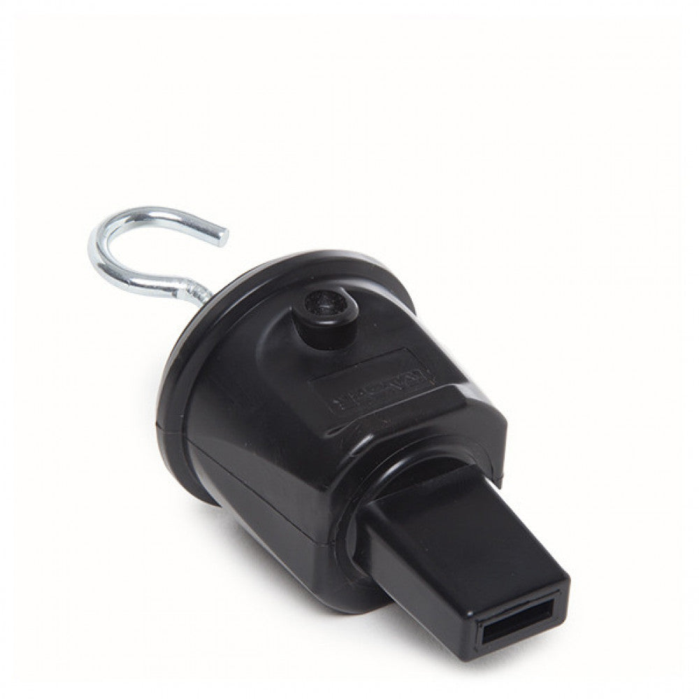 End Cap Negro IP44 Gancho Metálico Cable Plano — Vetonek (2)