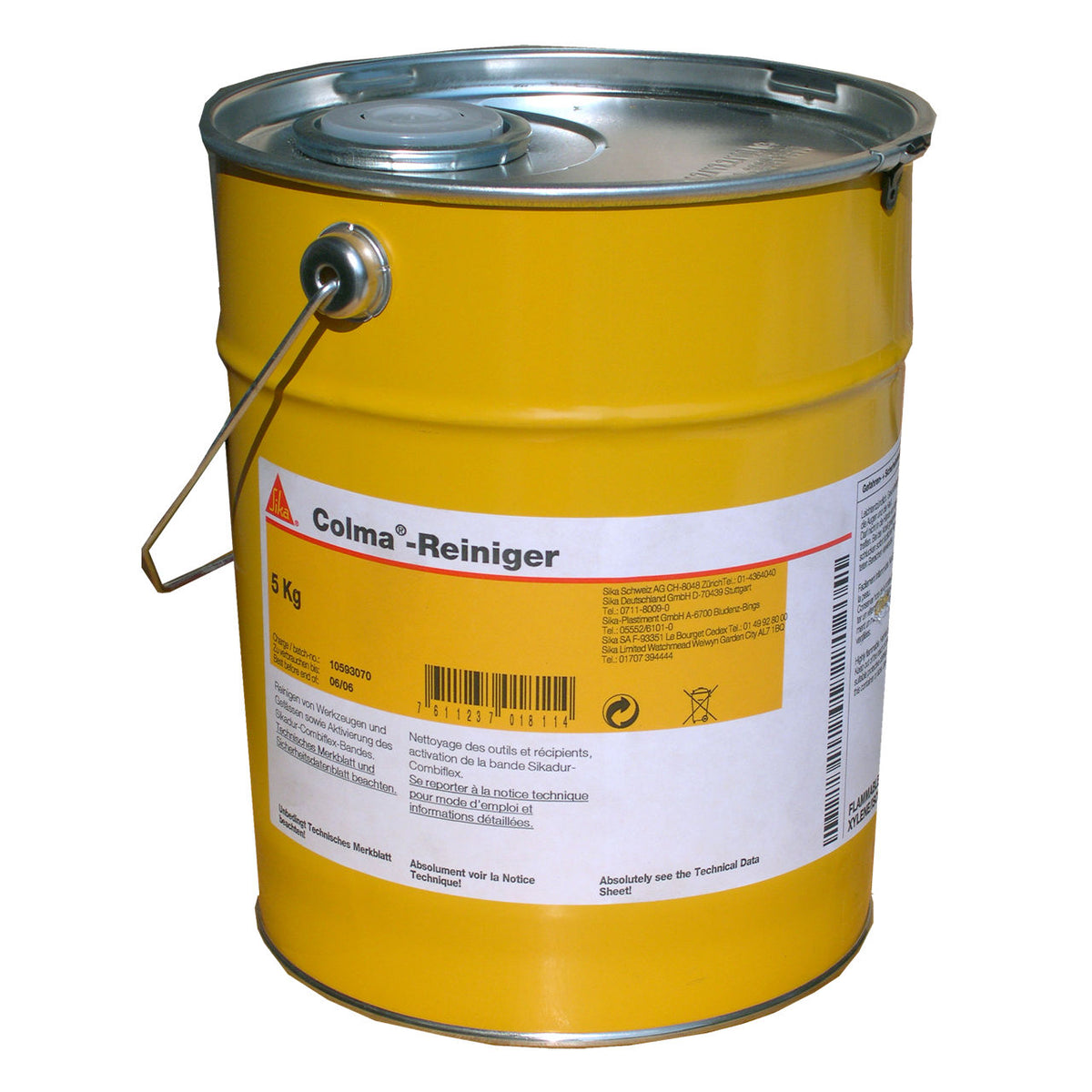 Bidón de 4 kg de Sika® Colma Cleaner de Sika, limpiador de superficies y herramientas antes y después de encolar - Vetonek