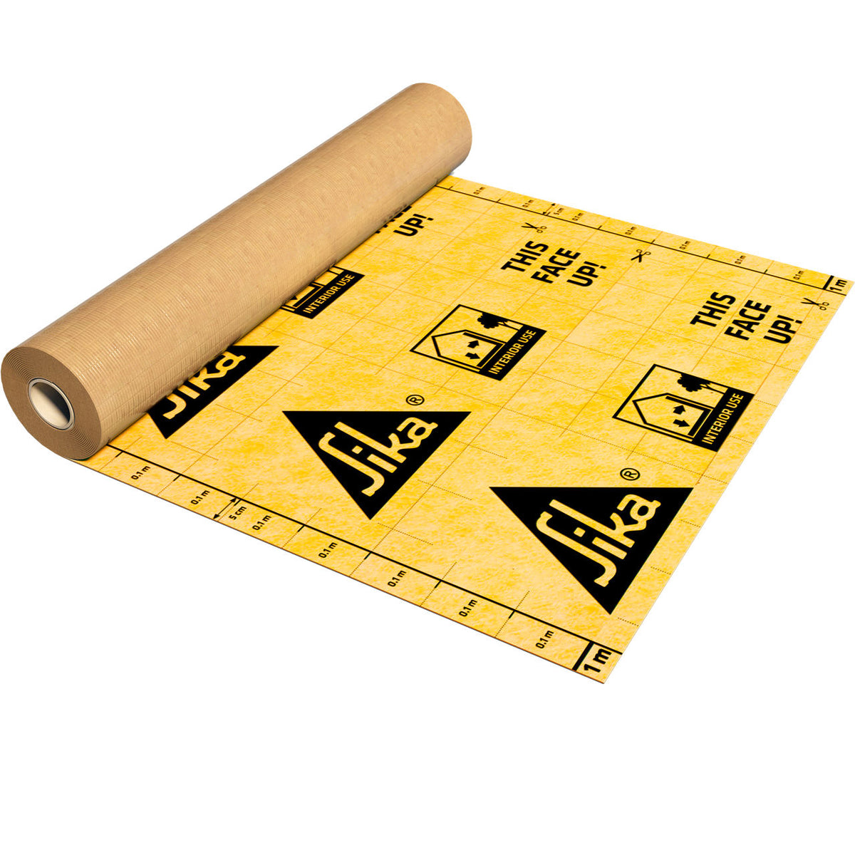 Rollo de 1 x 30 m de SikaCeram® Sealing Membrane W de Sika, membrana impermeabilizante y desolidarizante para colocar bajo cerámica en cuartos húmedos - Vetonek