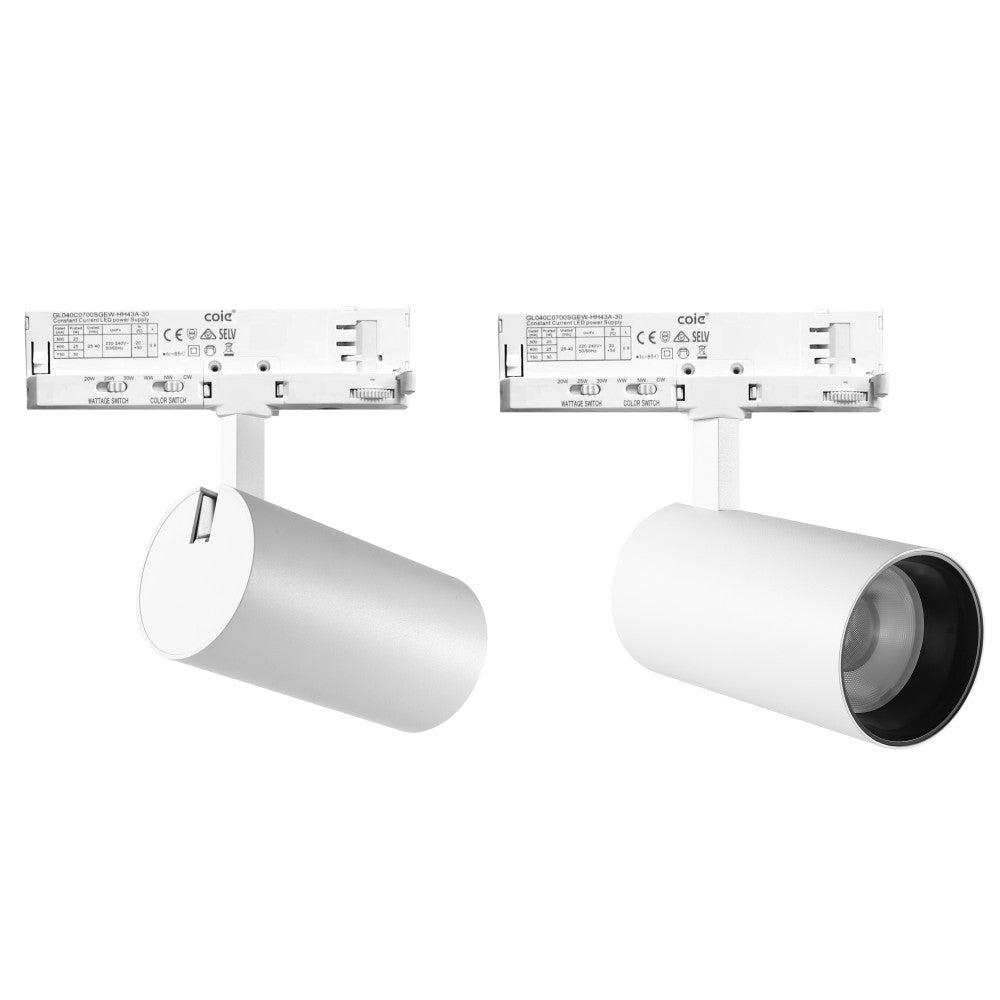 Foco de Carril LED Monofásico Potencia_Temperatura de Color Regulables 20_25_30W 6000_4000_3000K Blanco — Vetonek (3)