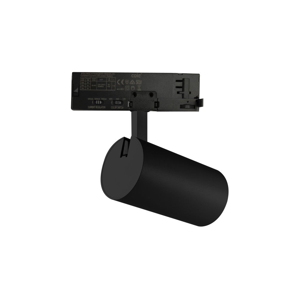 Foco de Carril LED Trifásico Potencia_Temperatura de Color Regulables 20_25_30W 6000_4000_3000K Negro — Vetonek (2)