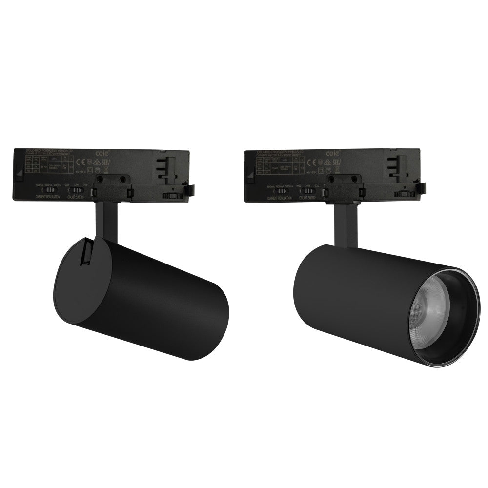 Foco de Carril LED Trifásico Potencia_Temperatura de Color Regulables 20_25_30W 6000_4000_3000K Negro — Vetonek (3)