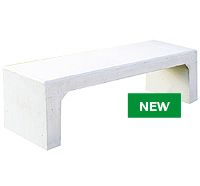 Banco Canales compacto de hormigón blanco