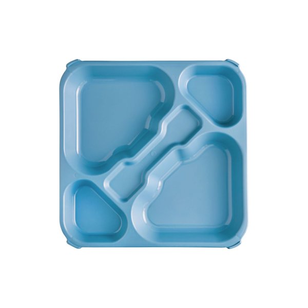 Bandeja reutilizable de polipropileno 5 compartimentos - 34x34 cm Vetonek
