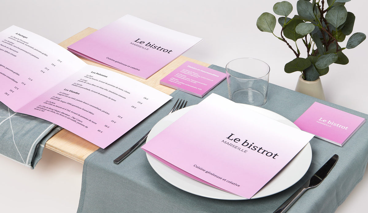 Cartas de restaurante plastificadas personalizadas con diseño incluido