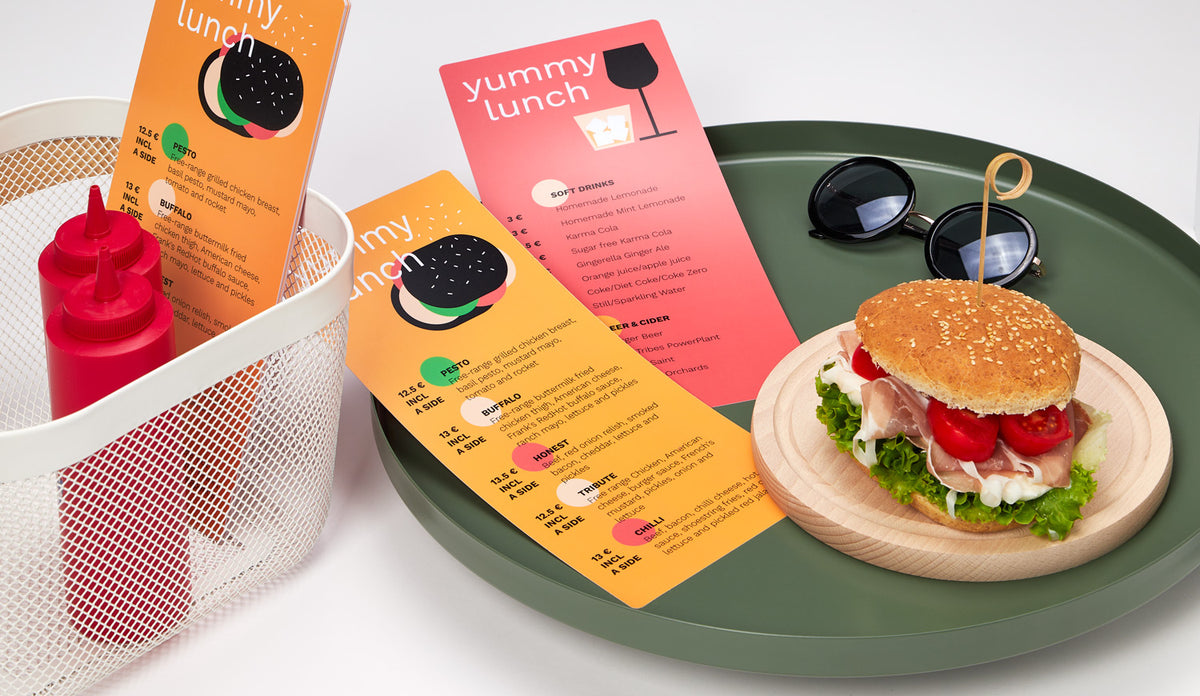 Cartas de PVC personalizadas para restaurante