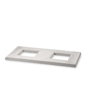 Base doble de hormigón para aspirador estático, resuelve dos tiros de 31 x 31 cm en una sola pieza - Vetonek