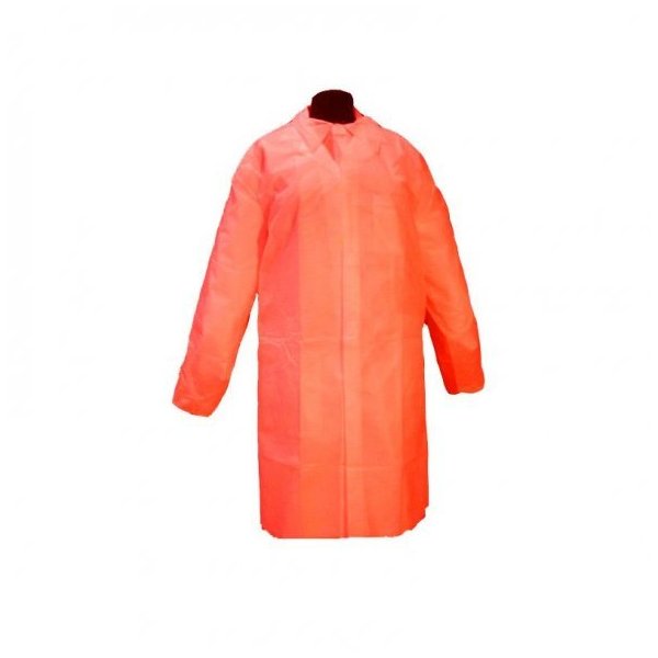 Blouse jetable rouge en polypropylène - Boîte de 50 unités Vetonek