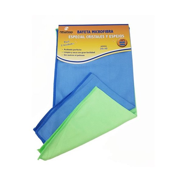 Chiffon en microfibre pour vitres et miroirs - Lot de 2 pièces Vetonek
