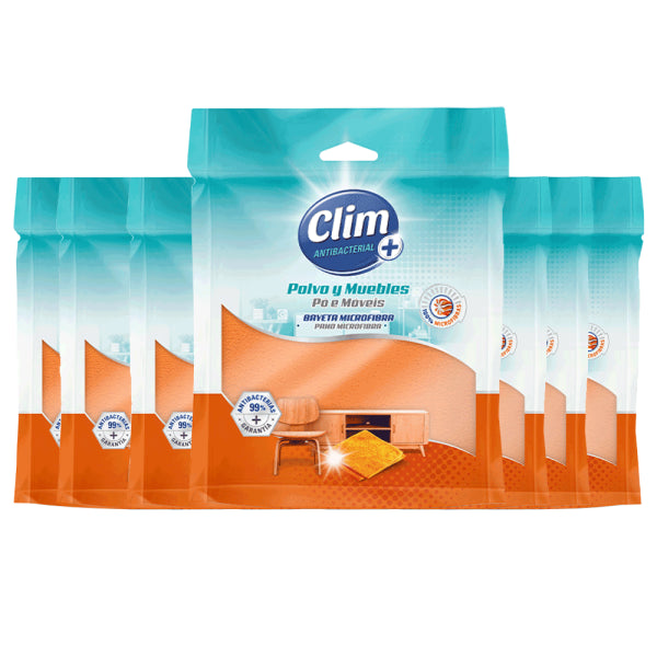 Bayette microfibre antibactérienne Clim - paquet de 8 unités Vetonek