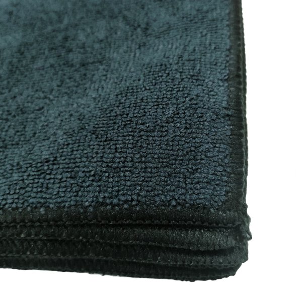 Chiffon microfibre noir multi-usages 38x40 cm - Pack de 12 unités Vetonek