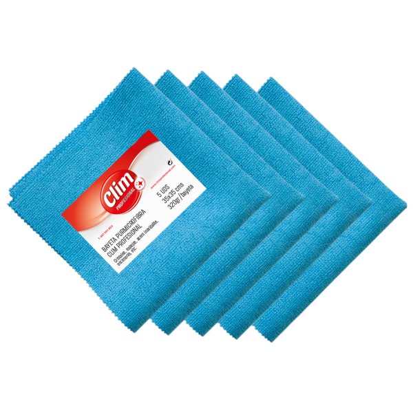 Bayeta PURMICROFIBRA para cristales - Pack 5 uds - Clim Profesional Vetonek