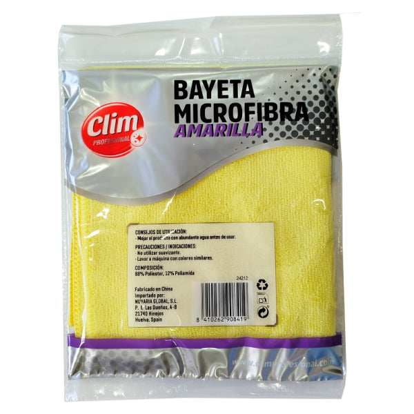Bayetas de Microfibra Amarillas XL - Pack de 12 Unidades Vetonek
