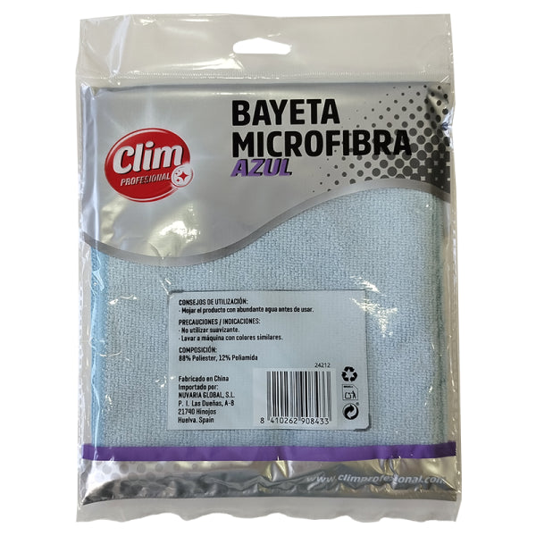 Chiffons en microfibre bleus XL pour le nettoyage - lot de 12 Vetonek