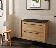 BATHME LENNOX TAP Mueble de Baño sin Lavabo con Encimera Roble Ostippo Ebony - Vetonek