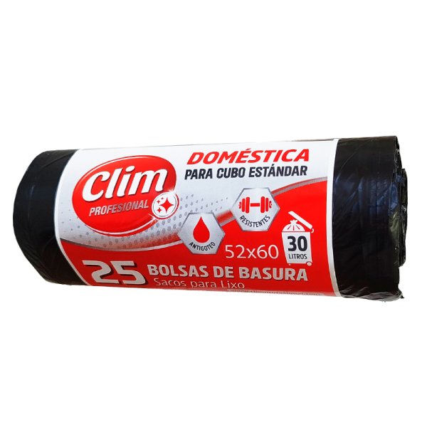 Bolsas de Basura Doméstica Antigoteo 30L - Rollo 25 Uds Vetonek