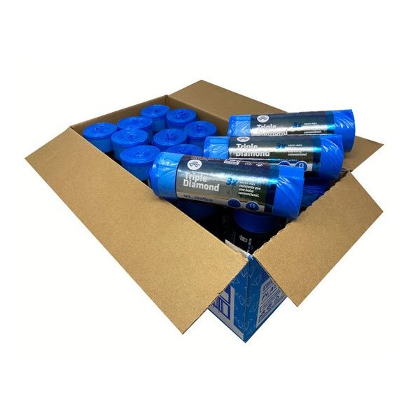 Bolsas de Basura Medianas 50L Triple Diamond con Autocierre Vetonek