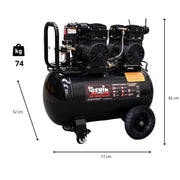 Compresor silencioso sin aceite 100 L y 3 HP Cevik Pro - Vetonek