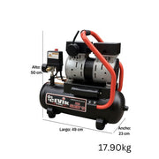 Compresor silencioso sin aceite 12 L Cevik Pro - Vetonek