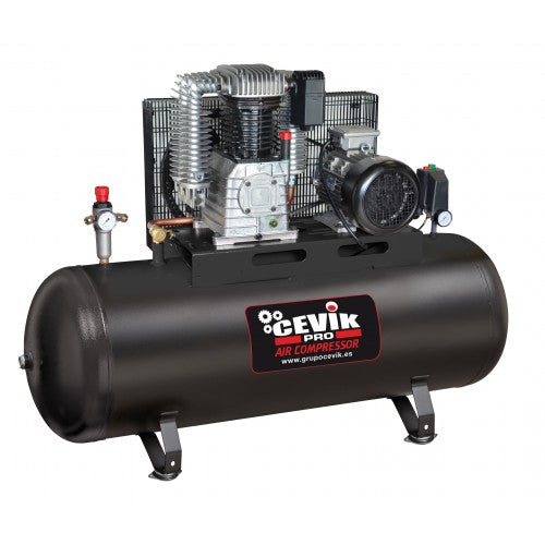 Compresor trifásico de 270 L y 5,5 HP a 14 bar de doble etapa Cevik Pro - Vetonek