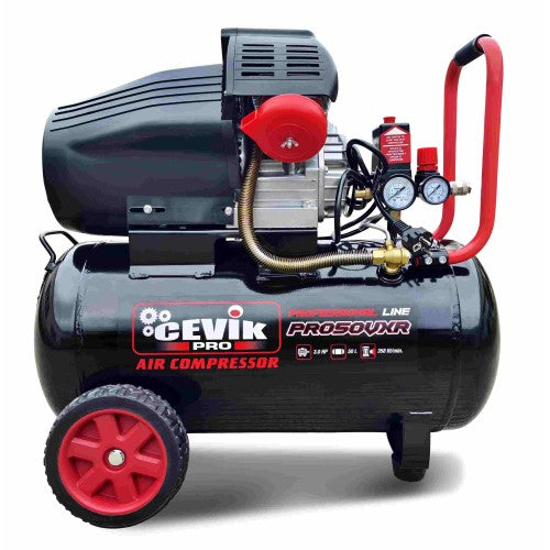 Compresor de 50 L y 3 HP con cabezal en V Cevik Pro - Vetonek