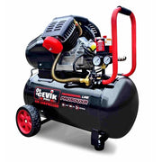Detalle del compresor de 50 L y 3 HP con cabezal en V Cevik Pro - Vetonek