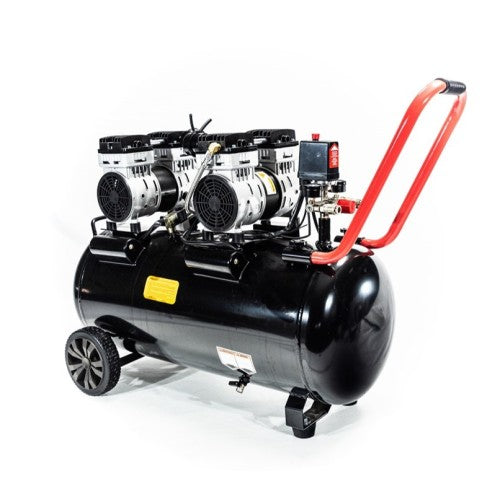 Detalle del compresor ultrasilencioso sin aceite de 80 L y 3 HP Cevik Pro - Vetonek