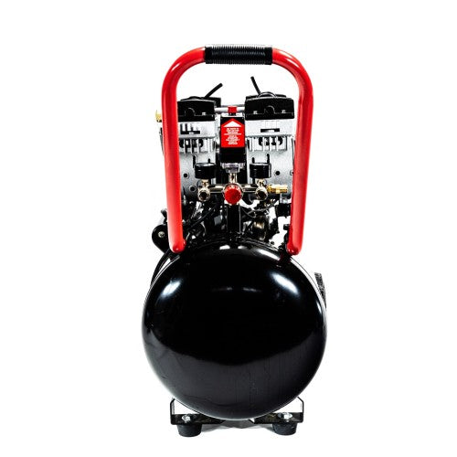 Detalle del compresor ultrasilencioso sin aceite de 80 L y 3 HP Cevik Pro - Vetonek