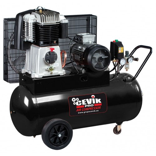 Compresor trifásico de 90 L y 5,5 HP de doble etapa Cevik Pro - Vetonek