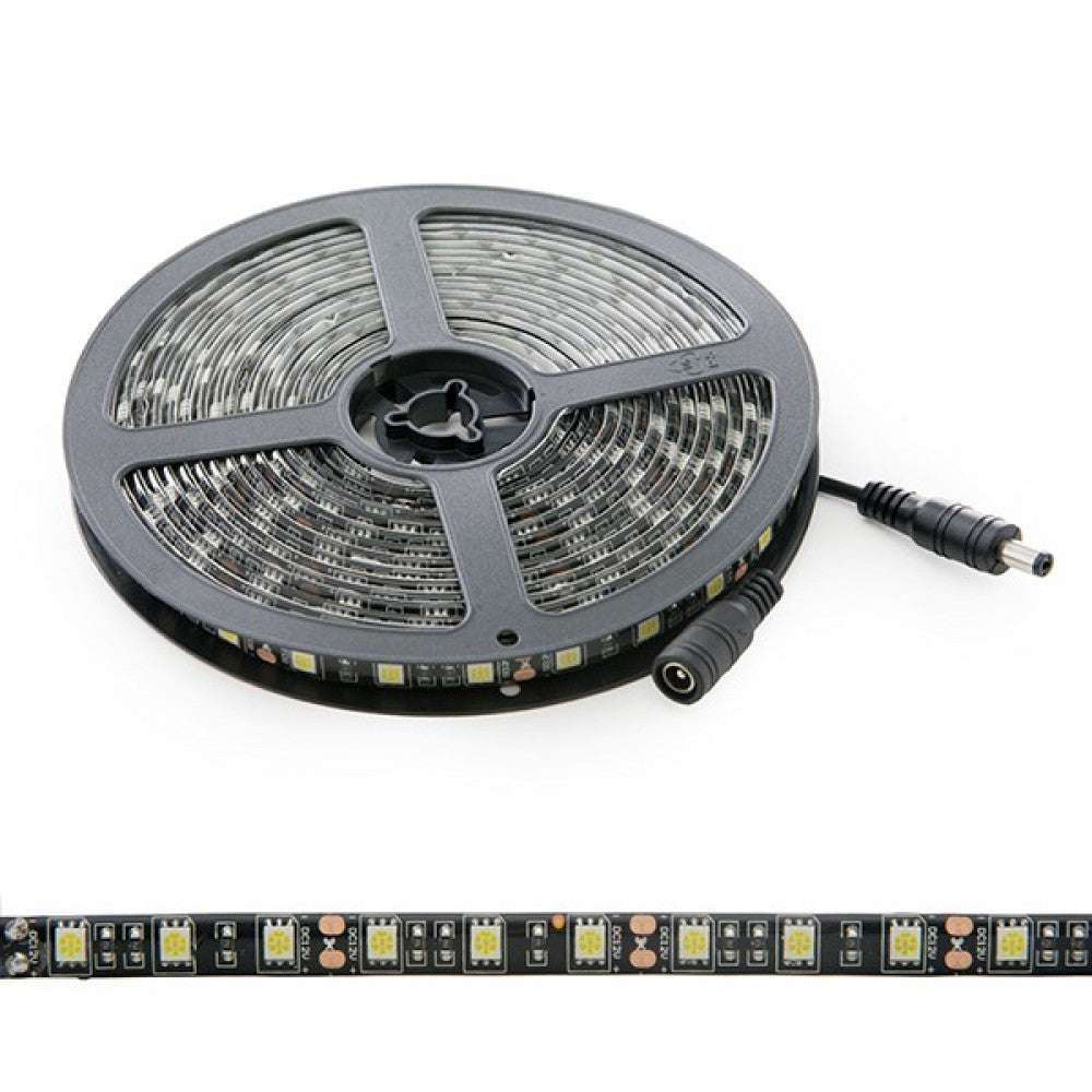 Tira de 300 LEDs 72W 4200Lm CRI85 4200ºK SMD5050 12VDC IP65 Pcb Negro x5M — Vetonek (2)