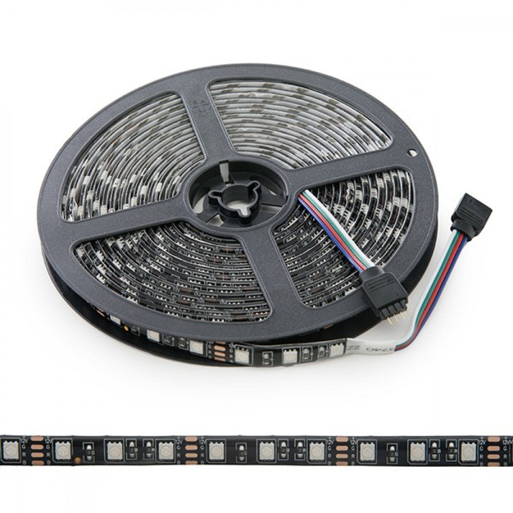 Tira de 300 LEDs 72W 4.200Lm SMD5050 12VDC IP65 Pcb Negro x5M — Vetonek (2)