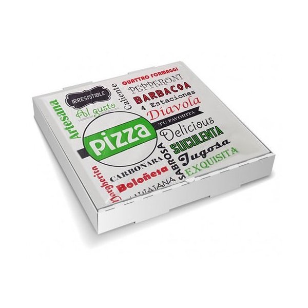 Boîte à pizza Kraft 30x30x4 cm - Pack de 100 unités Vetonek
