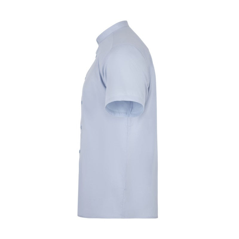 Camisa cuello mao manga corta negra Velilla 405012S - Vetonek
