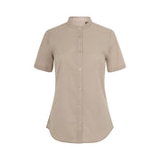 Detalle del cuello tirilla de la camisa de mujer Velilla 405014S - Vetonek