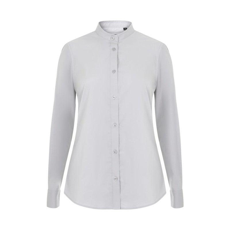 Detalle de cuello tirilla y puño de la camisa de mujer Velilla 405015S - Vetonek
