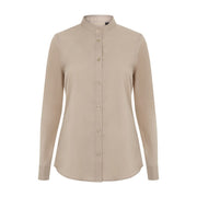 Camisa stretch de cuello tirilla y manga larga para mujer Velilla 405015S - Vetonek
