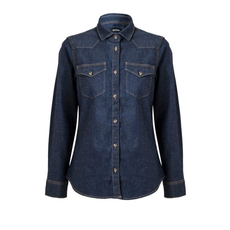 Camisa vaquera stretch de manga larga para mujer Velilla 405007S - Vetonek