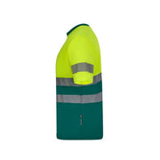 Camiseta reciclada bicolor Velilla 305633 en verde y amarillo flúor - Vetonek