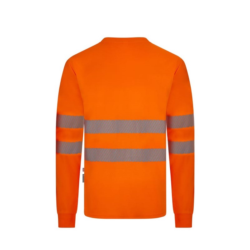 Camiseta reciclada manga larga Velilla 305634 en amarillo flúor - Vetonek