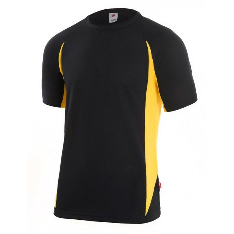 Camiseta técnica bicolor Velilla 105501 combinación negra - Vetonek