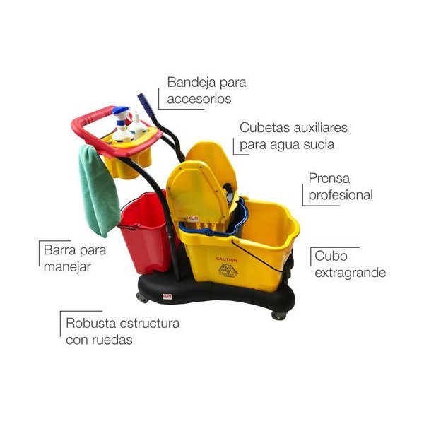 Chariot de lavage complet professionnel CLIM Compact Vetonek